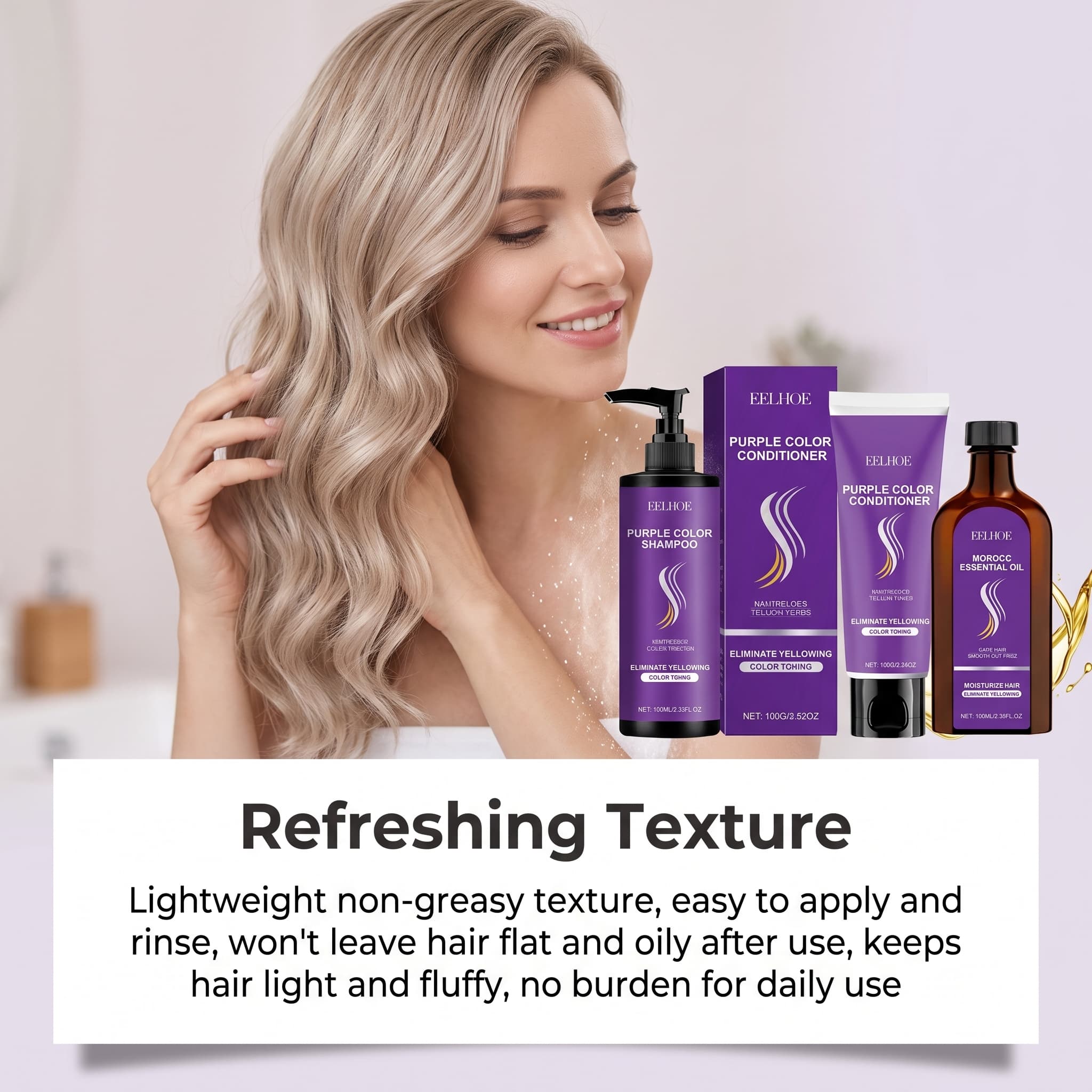 Purple Shampoo Set With Condit - огляд і ціна Hair Care Color