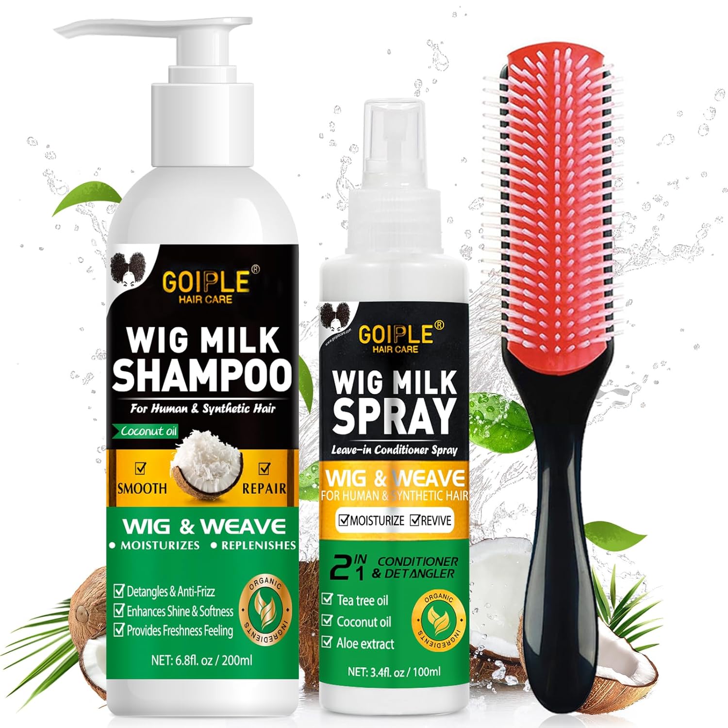 GOIPLE 3 in 1 Wig Care Kit wit - огляд і ціна Hair Care Kit