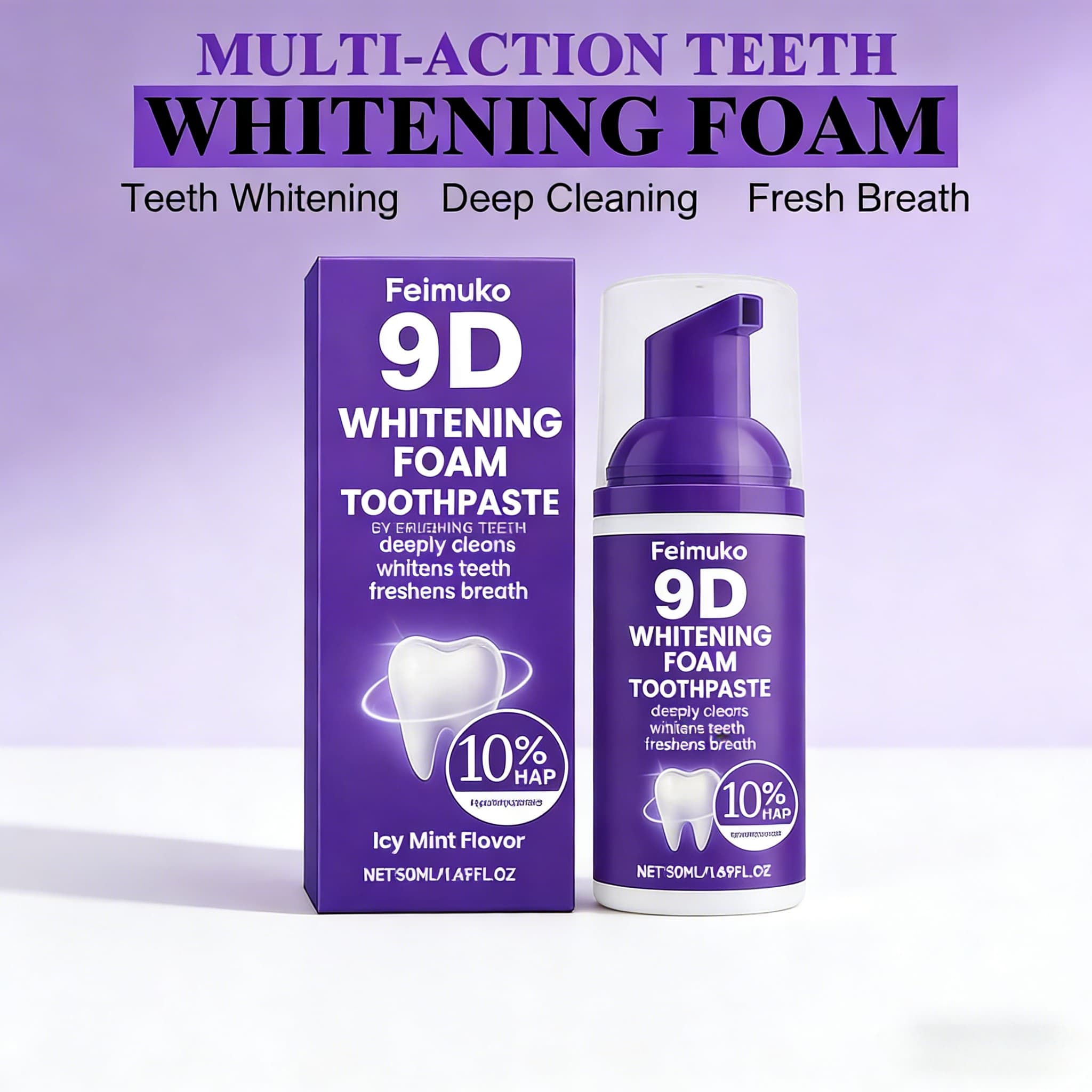 9D Purple Tooth Mousse WHITENI - огляд і ціна Purple Toning Shampoo