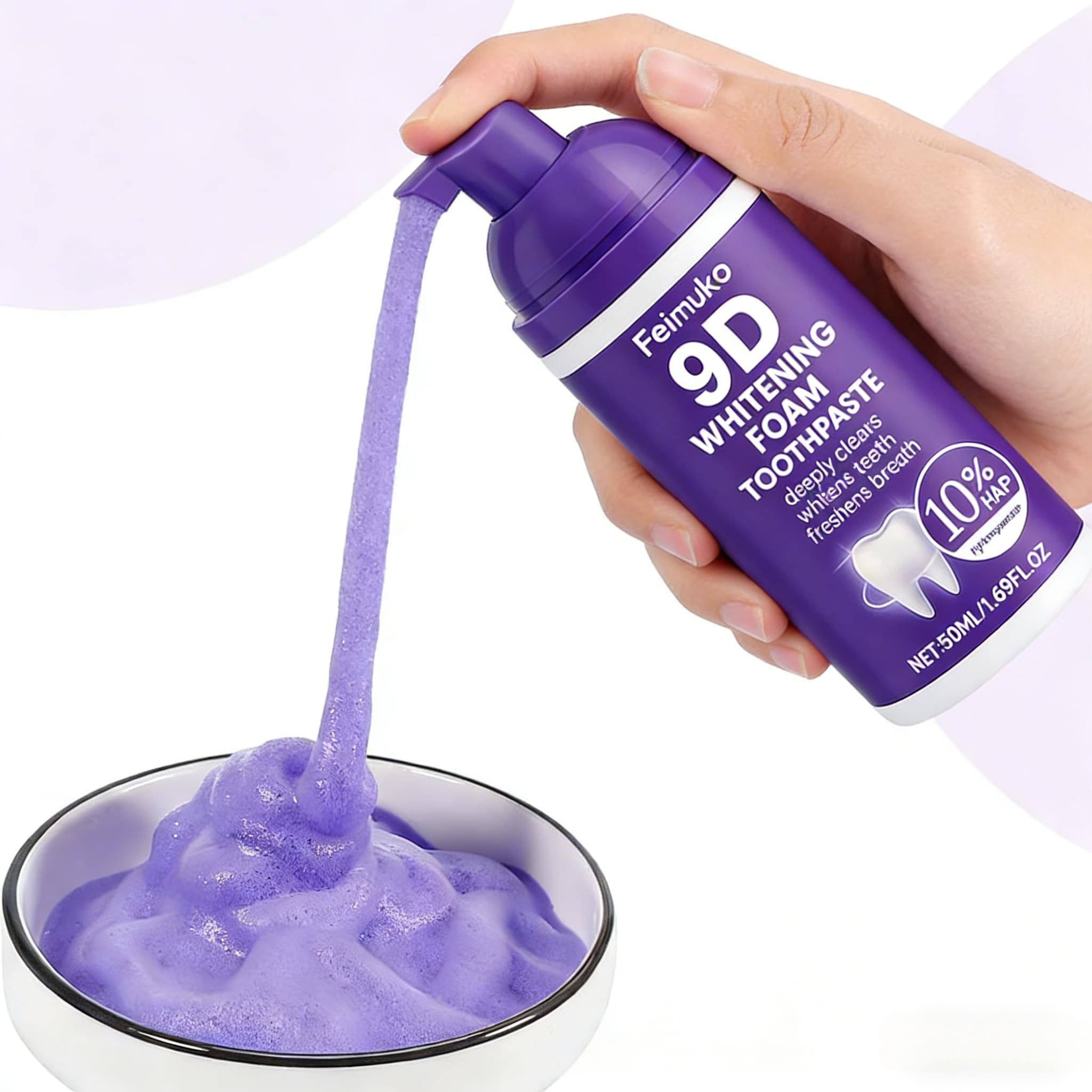 9D Purple Tooth Mousse WHITENI - огляд і ціна Purple Toning Shampoo