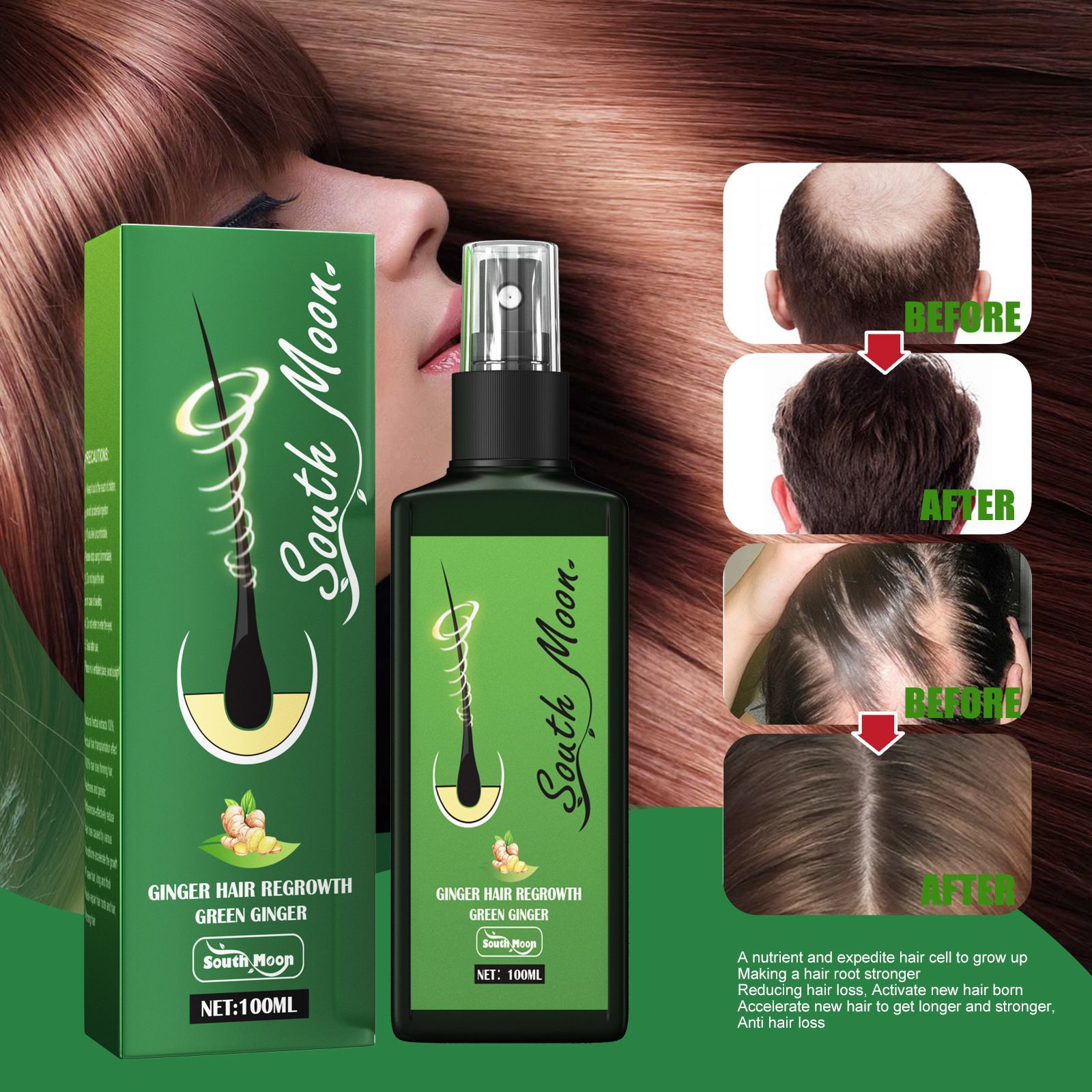 South Moon Ginger Hair Growth  - огляд і ціна Hair Care Natural Products