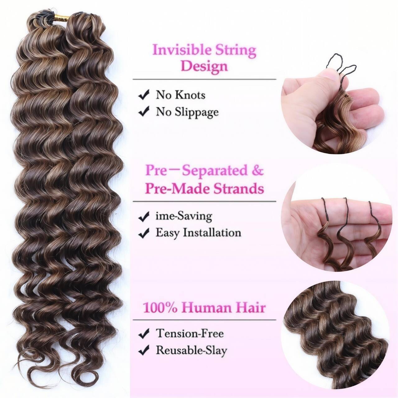4/27Deep Wave Invisible Knots  - огляд і ціна Hair Care Color