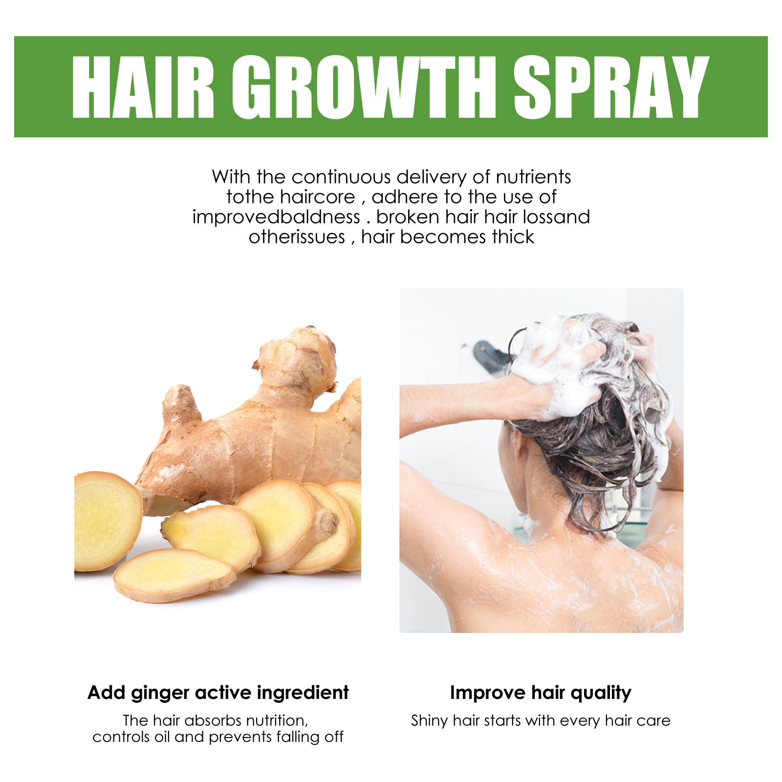 Ginger Hair Growth Serum Spray - огляд і ціна Hair Growth Serum Oil