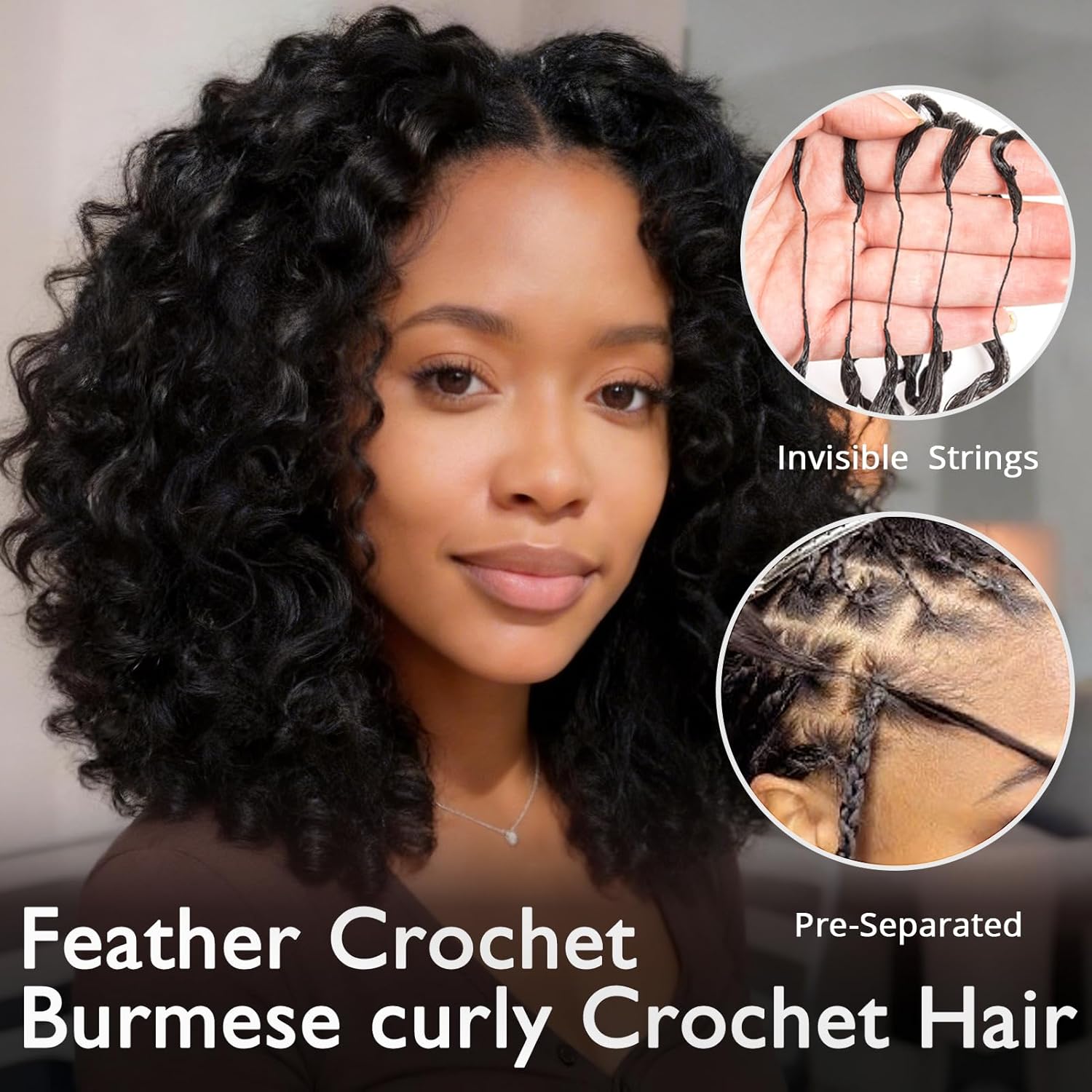 100% Human Hair Feather Croche - огляд і ціна Hair Care Color